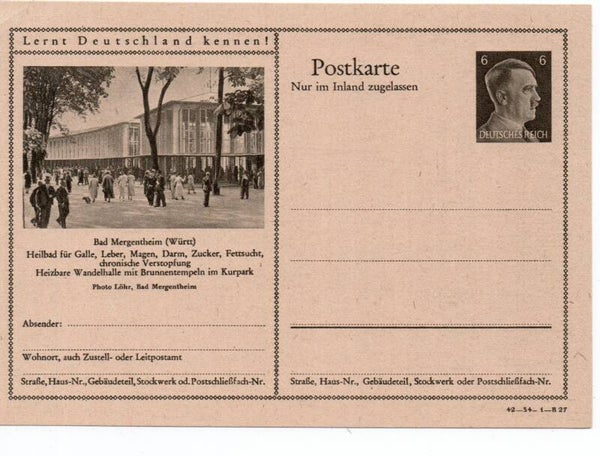 Deutsches Reich Bildpostkarte P307/ 42-34-1-B27 ungebraucht/ *