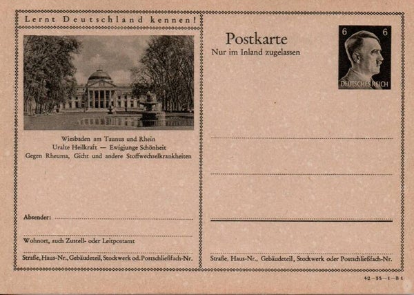 Deutsches Reich Bildpostkarte P307/ 42-33-1-B1 ungebraucht/ *