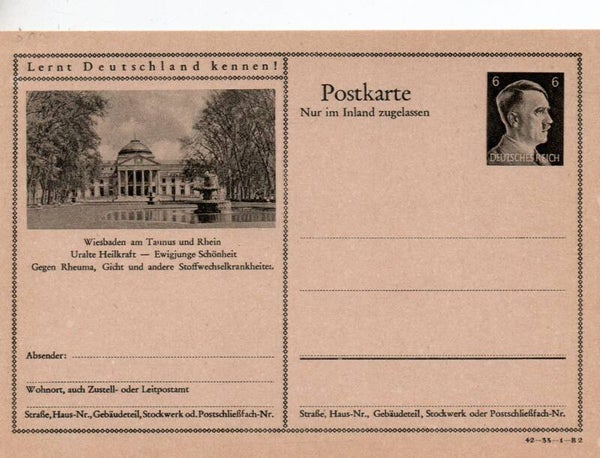 Deutsches Reich Bildpostkarte P307/ 42-33-1-B2 ungebraucht/ *