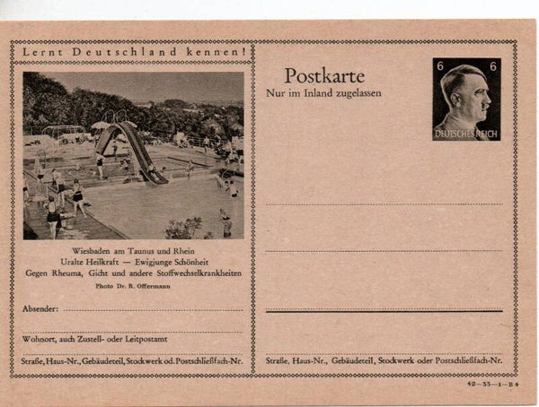 Deutsches Reich Bildpostkarte P307/ 42-33-1-B4 ungebraucht/ *