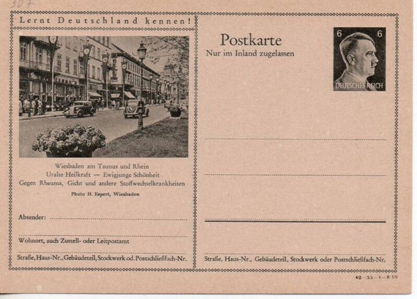 Deutsches Reich Bildpostkarte P307/ 42-33-1-B10 ungebraucht/ *