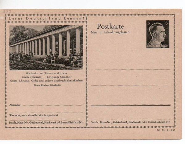 Deutsches Reich Bildpostkarte P307/ 42-33-1-B13 ungebraucht/ *