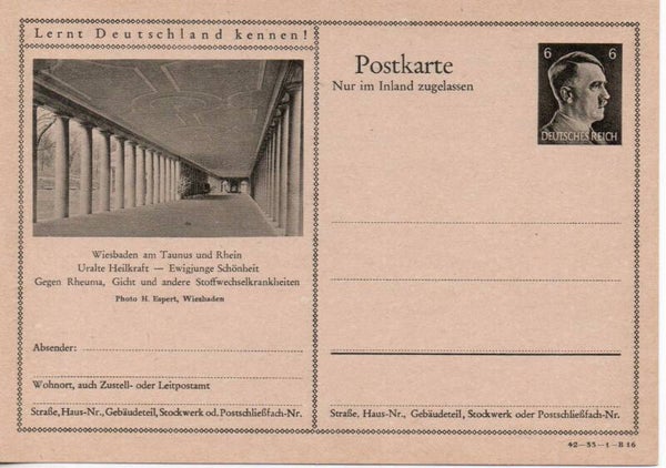 Deutsches Reich Bildpostkarte P307/ 42-33-1-B16 ungebraucht/ *