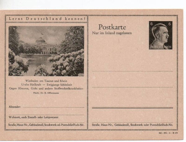 Deutsches Reich Bildpostkarte P307/ 42-33-1-B19 ungebraucht/ *