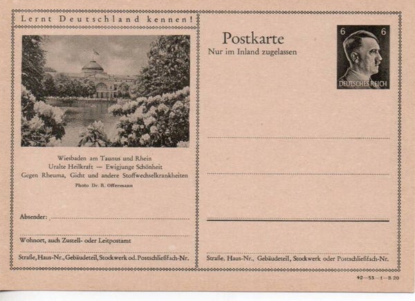 Deutsches Reich Bildpostkarte P307/ 42-33-1-B20 ungebraucht/ *