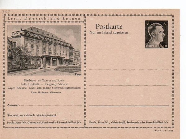 Deutsches Reich Bildpostkarte P307/ 42-33-1-B23 ungebraucht/ *