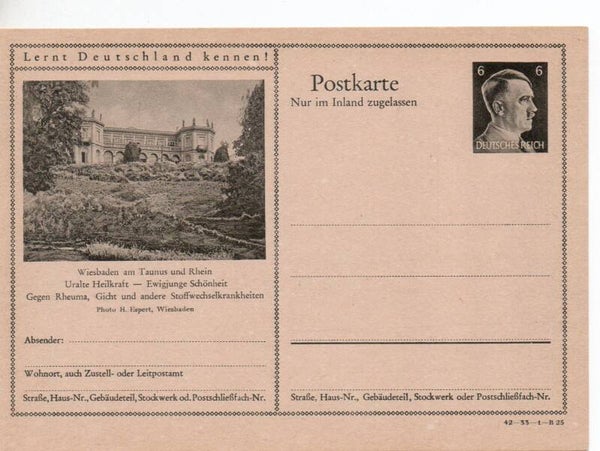 Deutsches Reich Bildpostkarte P307/ 42-33-1-B25 ungebraucht/ *