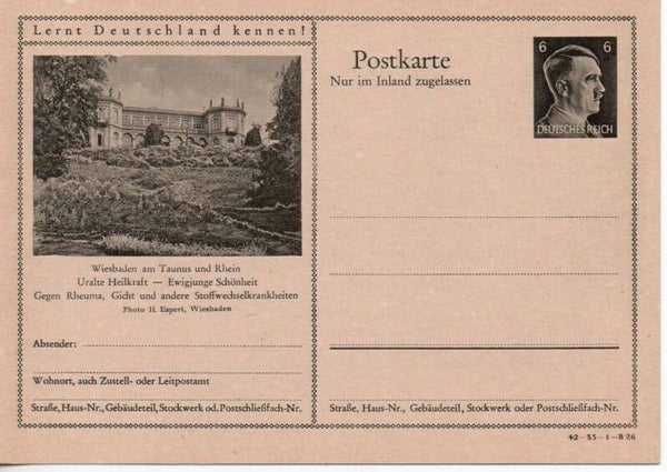 Deutsches Reich Bildpostkarte P307/ 42-33-1-B26 ungebraucht/ *