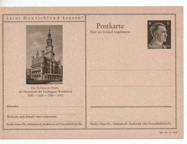 Deutsches Reich Bildpostkarte P307/ 42-31-1-B2 ungebraucht/ *