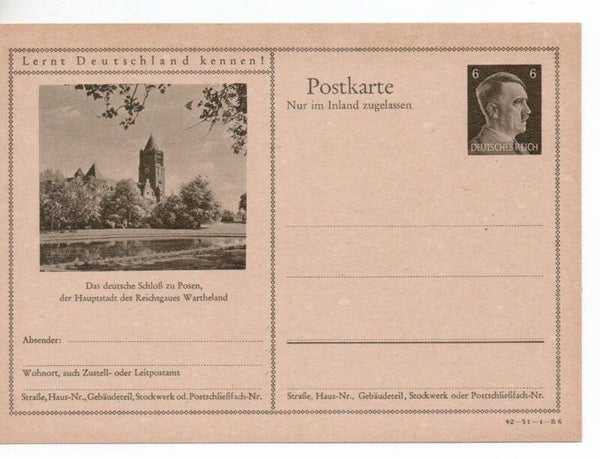 Deutsches Reich Bildpostkarte P307/ 42-31-1-B6 ungebraucht/ *