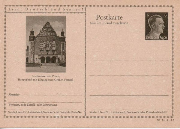Deutsches Reich Bildpostkarte P307/ 42-31-1-B7 ungebraucht/ *