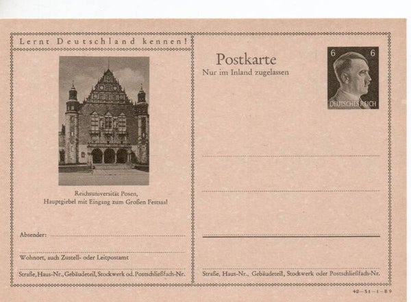 Deutsches Reich Bildpostkarte P307/ 42-31-1-B9 ungebraucht/ *