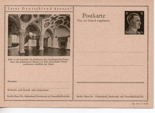 Deutsches Reich Bildpostkarte P307/ 42-31-1-B18 ungebraucht/ *