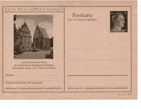 Deutsches Reich Bildpostkarte P307/ 42-31-1-B19 ungebraucht/ *
