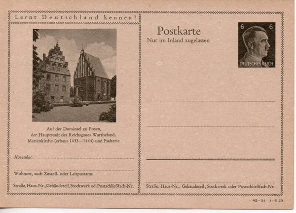 Deutsches Reich Bildpostkarte P307/ 42-31-1-B20 ungebraucht/ *