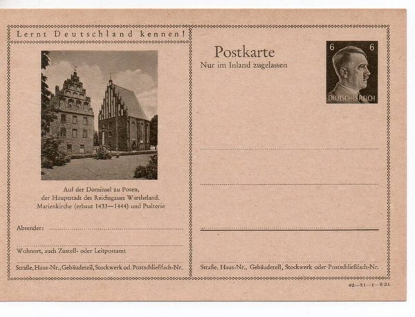 Deutsches Reich Bildpostkarte P307/ 42-31-1-B21 ungebraucht/ *