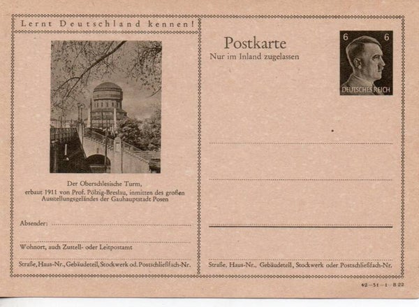Deutsches Reich Bildpostkarte P307/ 42-31-1-B22 ungebraucht/ *
