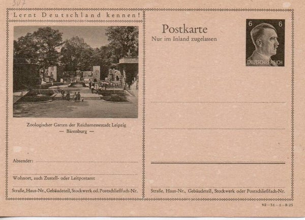Deutsches Reich Bildpostkarte P307/ 42-31-1-B25 ungebraucht/ *