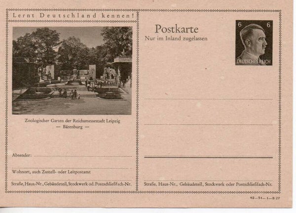 Deutsches Reich Bildpostkarte P307/ 42-31-1-B27 ungebraucht/ *