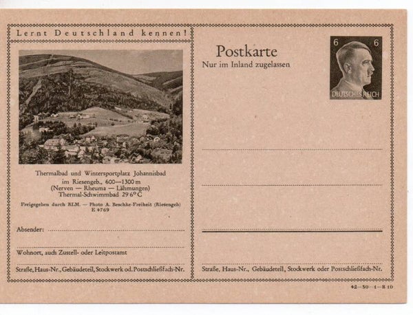 Deutsches Reich Bildpostkarte P307/ 42-30-1-B10 ungebraucht/ *