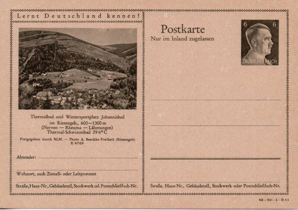Deutsches Reich Bildpostkarte P307/ 42-30-1-B11 ungebraucht/ *