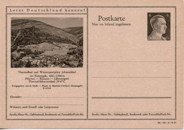 Deutsches Reich Bildpostkarte P307/ 42-30-1-B13 ungebraucht/ *
