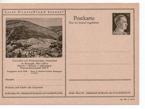 Deutsches Reich Bildpostkarte P307/ 42-30-1-B14 ungebraucht/ *