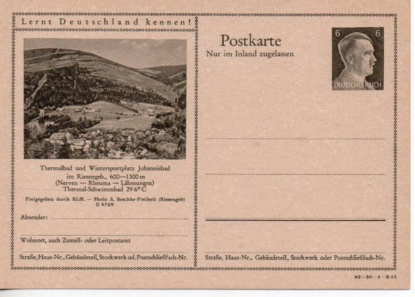 Deutsches Reich Bildpostkarte P307/ 42-30-1-B15 ungebraucht/ *