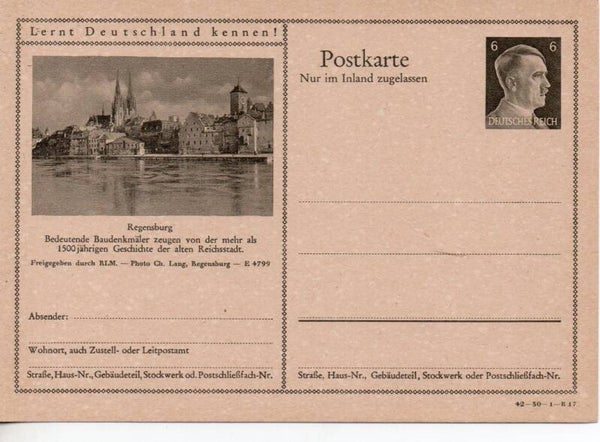 Deutsches Reich Bildpostkarte P307/ 42-30-1-B17 ungebraucht/ *