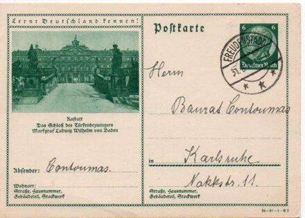 Deutsches Reich Bildpostkarte P236/ 34-51-1-B9 gelaufen/ o