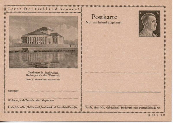 Deutsches Reich Bildpostkarte P307/ 42-30-1-B23 ungebraucht/ *