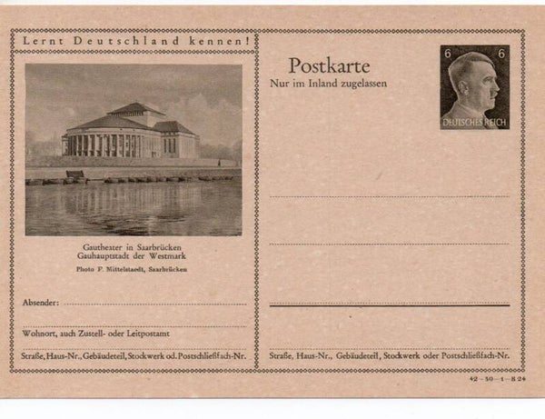 Deutsches Reich Bildpostkarte P307/ 42-30-1-B24 ungebraucht/ *