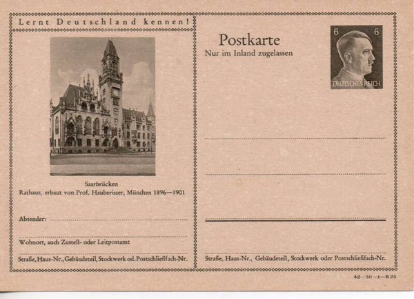 Deutsches Reich Bildpostkarte P307/ 42-30-1-B25 ungebraucht/ *