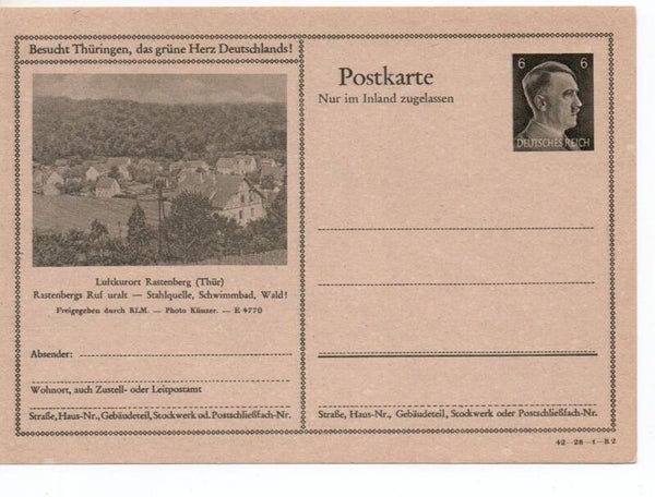 Deutsches Reich Bildpostkarte P307/ 42-28-1-B2 ungebraucht/ *
