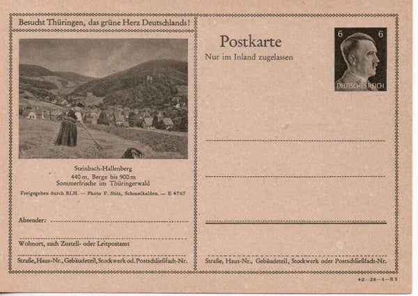 Deutsches Reich Bildpostkarte P307/ 42-28-1-B5 ungebraucht/ *