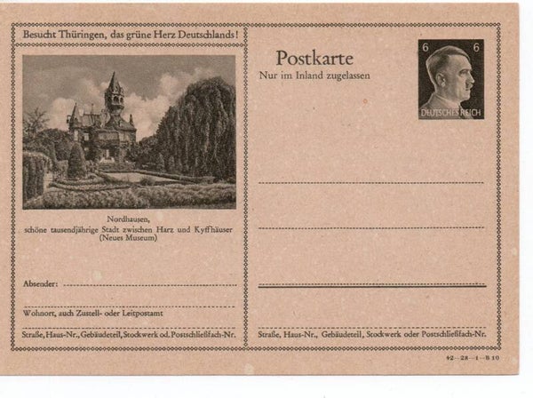 Deutsches Reich Bildpostkarte P307/ 42-28-1-B10 ungebraucht/ *