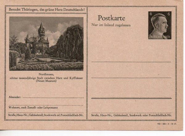 Deutsches Reich Bildpostkarte P307/ 42-28-1-B13 ungebraucht/ *