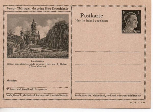 Deutsches Reich Bildpostkarte P307/ 42-28-1-B14 ungebraucht/ *