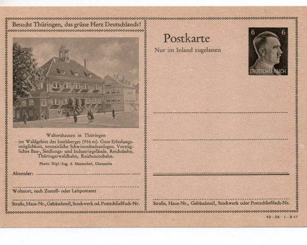 Deutsches Reich Bildpostkarte P307/ 42-28-1-B17 ungebraucht/ *