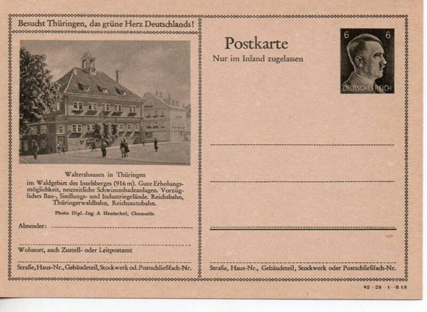 Deutsches Reich Bildpostkarte P307/ 42-28-1-B18 ungebraucht/ *