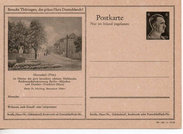 Deutsches Reich Bildpostkarte P307/ 42-28-1-B20 ungebraucht/ *