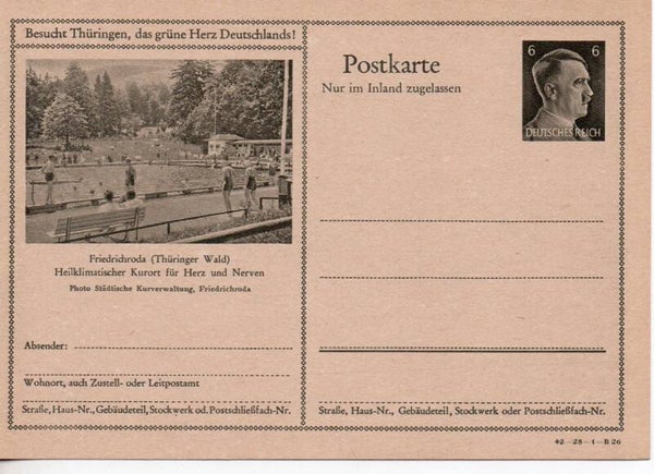 Deutsches Reich Bildpostkarte P307/ 42-28-1-B26 ungebraucht/ *