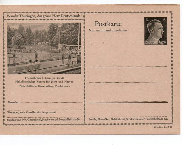Deutsches Reich Bildpostkarte P307/ 42-28-1-B27 ungebraucht/ *