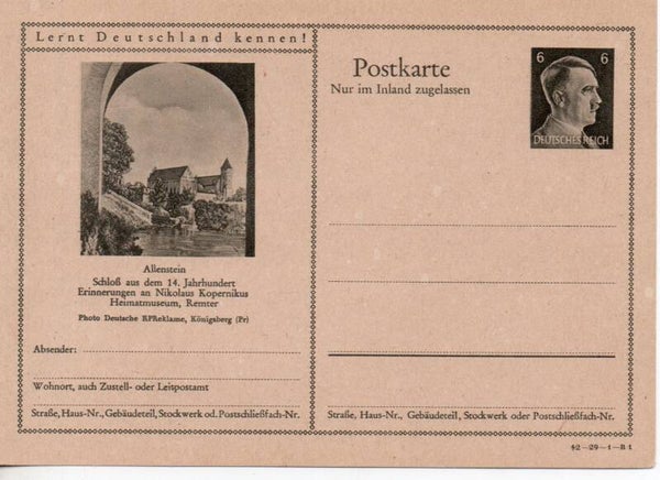 Deutsches Reich Bildpostkarte P307/ 42-29-1-B1 ungebraucht/ *