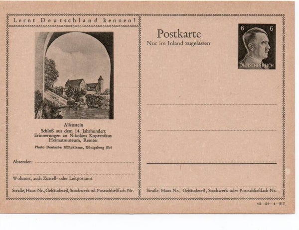 Deutsches Reich Bildpostkarte P307/ 42-29-1-B2 ungebraucht/ *