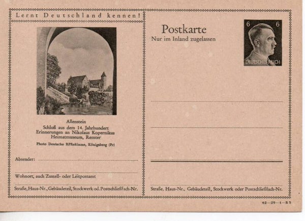 Deutsches Reich Bildpostkarte P307/ 42-29-1-B3 ungebraucht/ *