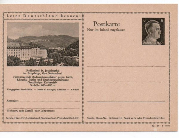 Deutsches Reich Bildpostkarte P307/ 42-29-1-B25 ungebraucht/ *