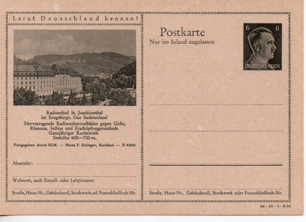 Deutsches Reich Bildpostkarte P307/ 42-29-1-B26 ungebraucht/ *