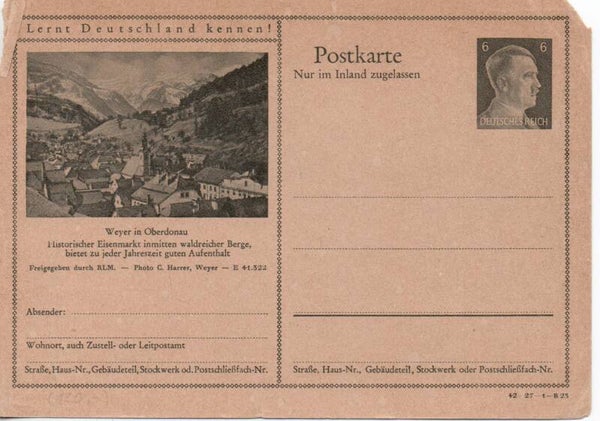 Deutsches Reich Bildpostkarte P307/ 42-27-1-B23 ungebraucht/ *
