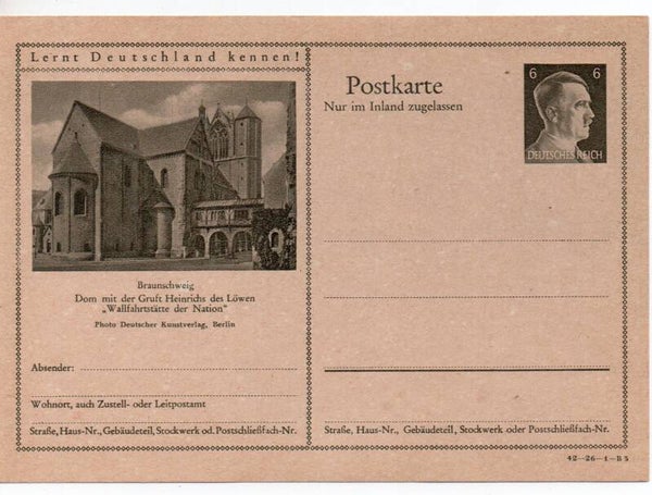 Deutsches Reich Bildpostkarte P307/ 42-26-1-B3 ungebraucht/ *